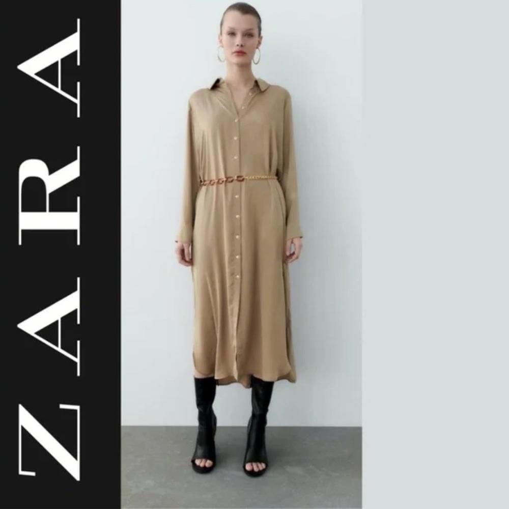 ZARA BELTED OVERSIZED DRESS